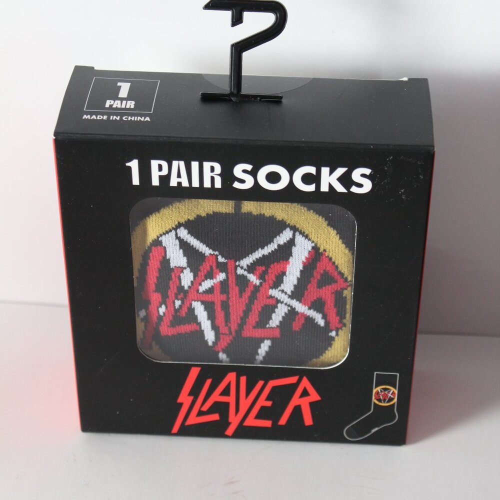 1 Pair Boxed Slayer Socks Size 7-12 Shoe
